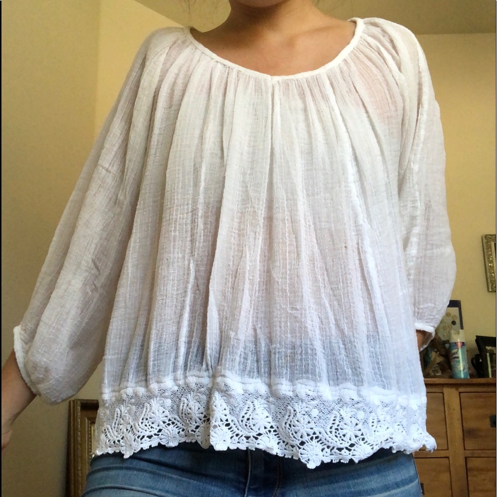 Boho sheer blouse